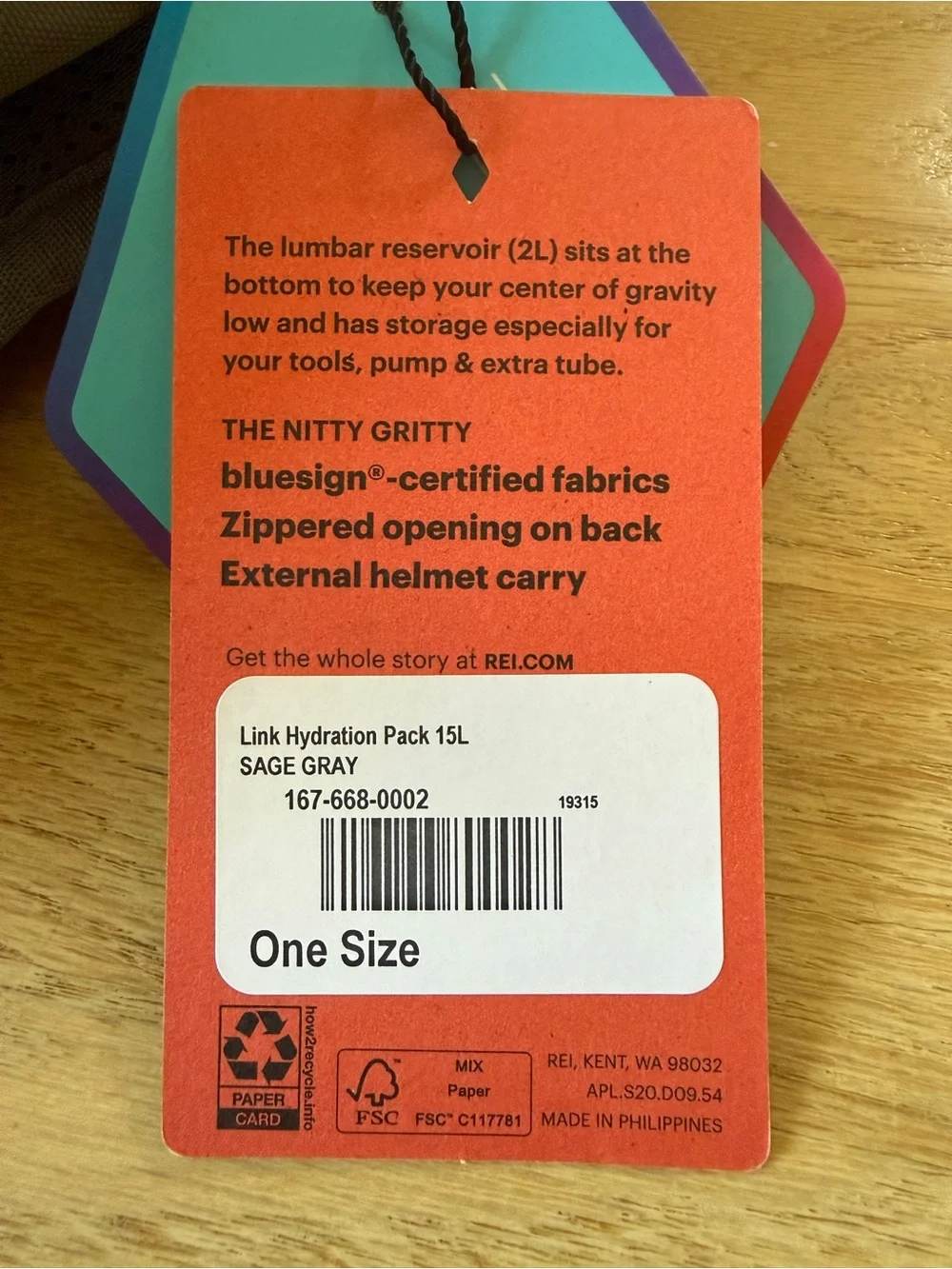 REI Link Hydro 15 Hydration Pack - Gray